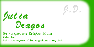 julia dragos business card
